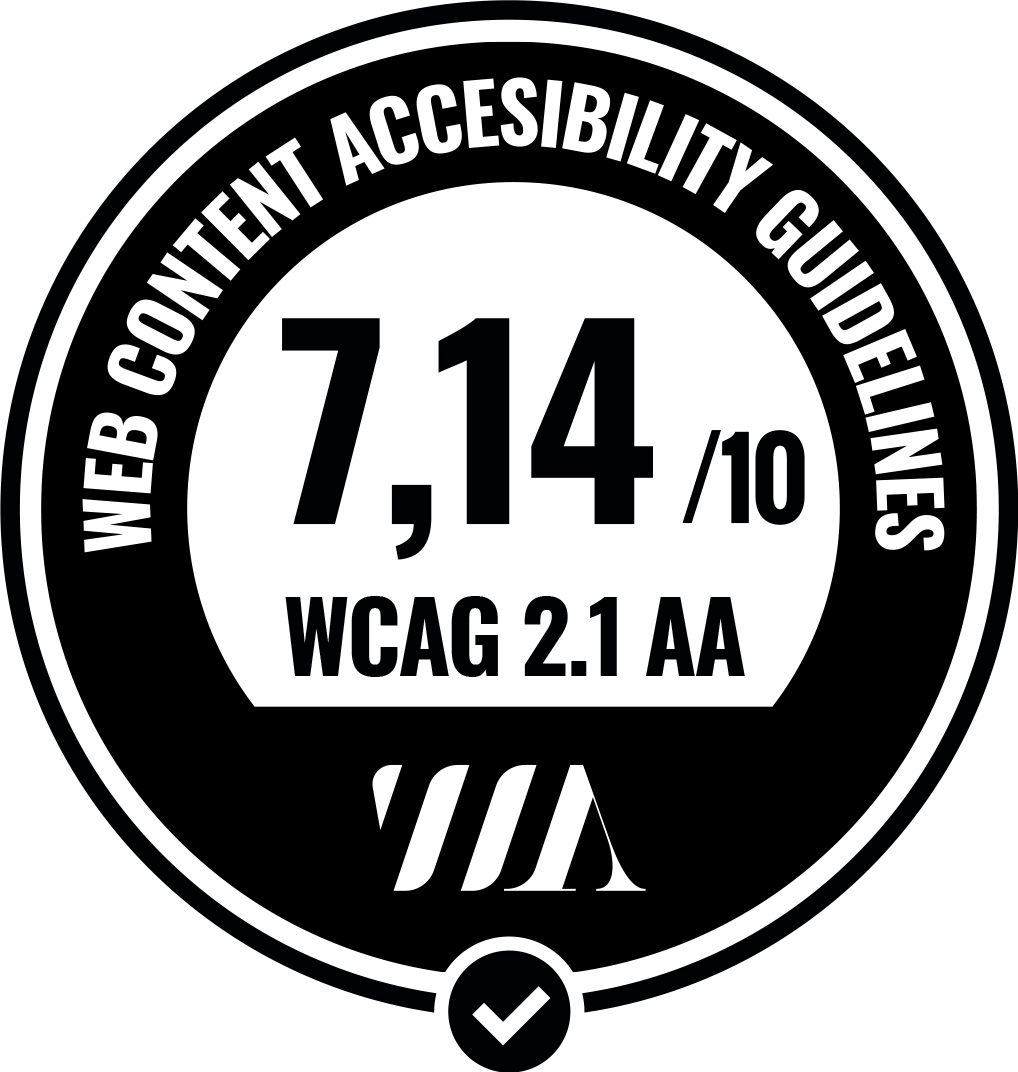 Sello Accesibilidad Web. Nota 7.14 sobre 10 WCAG 2.1 AA